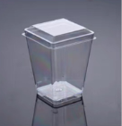 160ml Mini Square Dessert Cup Clear Set