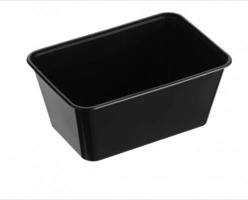 1000ml Genfac Rectangular Container Clear