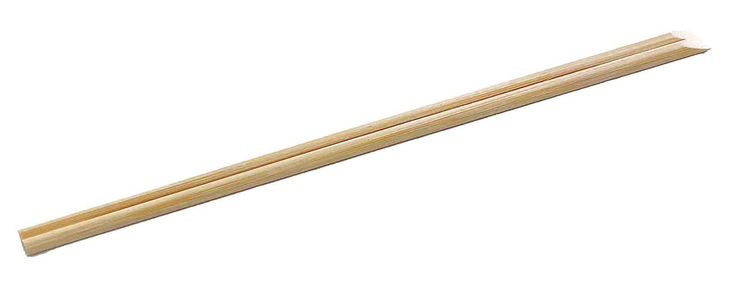 24cm Bamboo Twin Charred Chopsticks Unwrapped