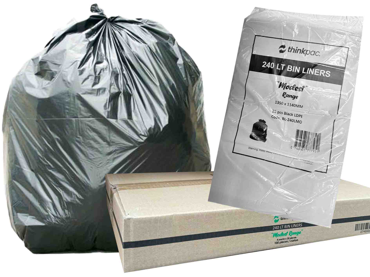 240 Litre Garbage Bin Liner Bages