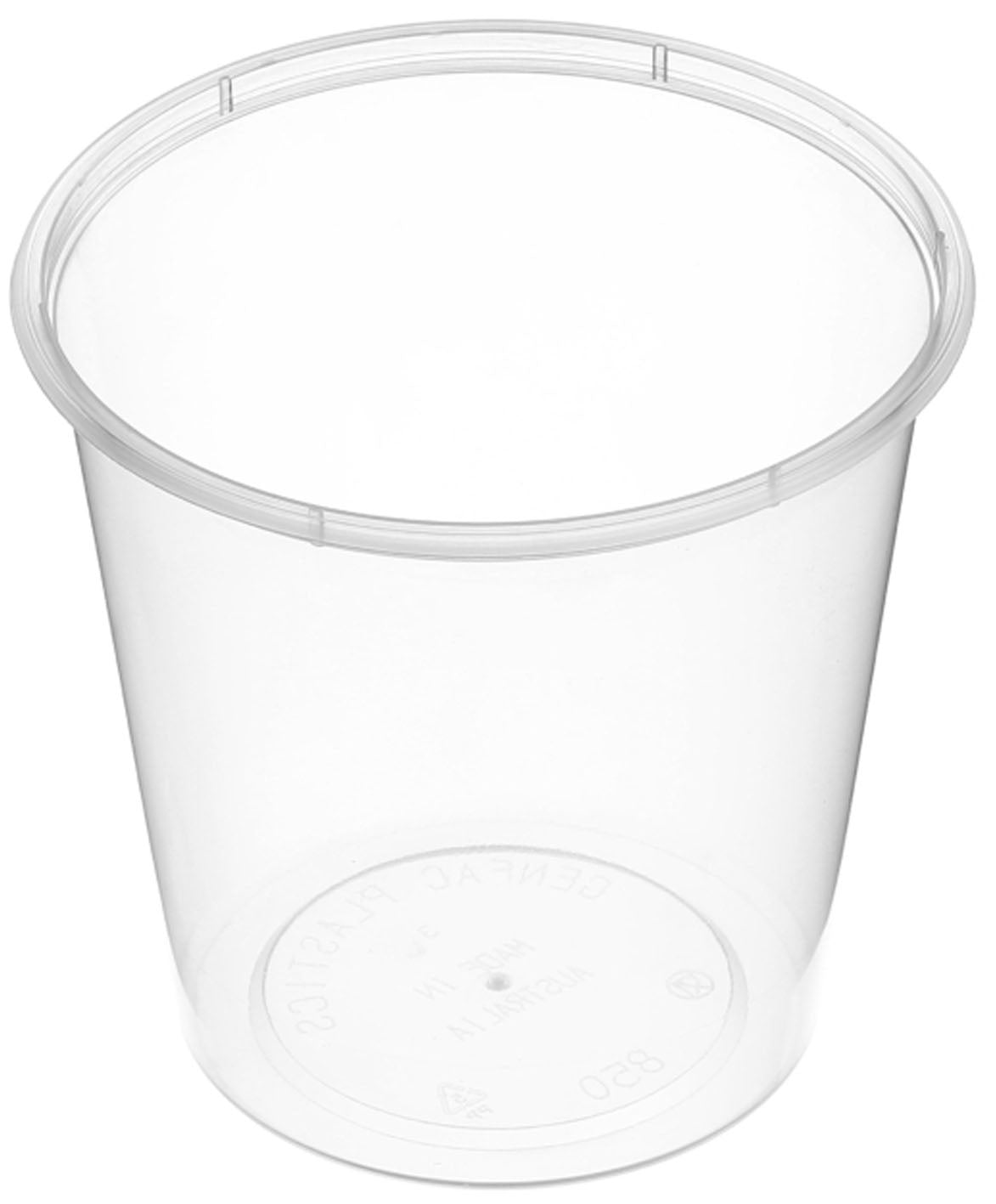 280ml/440ml/500ml/600ml/700ml/850ml Genfac Plastic Round Container