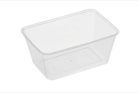 1000ml Genfac Rectangular Container Clear