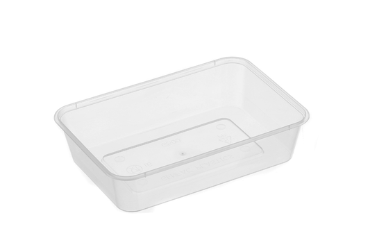 500ml Genfac Rectangular Containers Clear