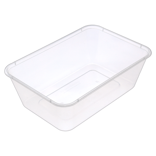 TPC 1000ml Rectangular Container Clear/Black
