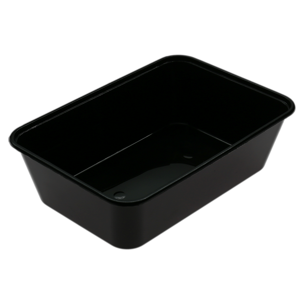 TPC 750ml Rectangular Container Clear/Black