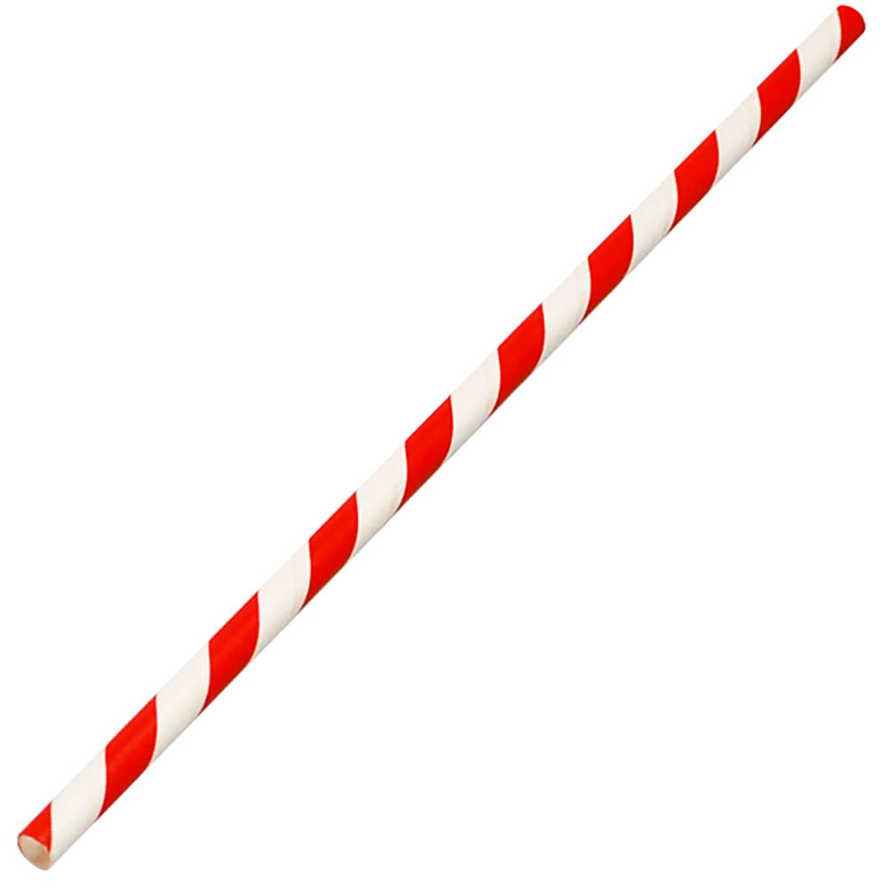 Paper Regular Drinking Straws Striped