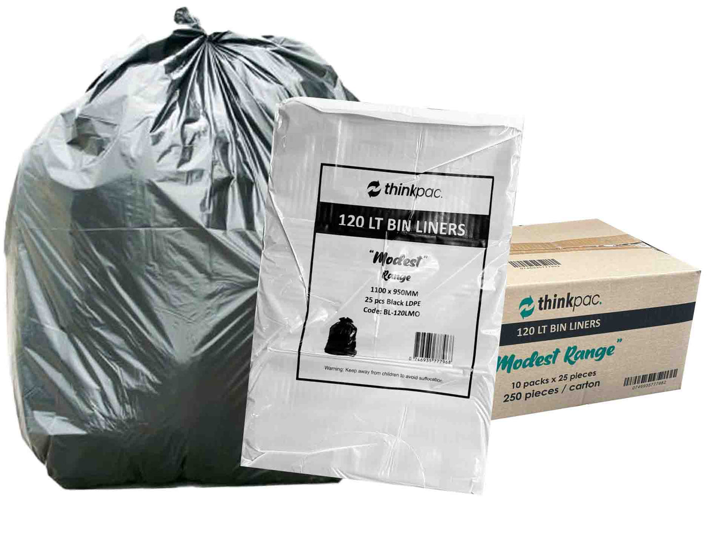 120 Litre Garbage Bin Liner Bages