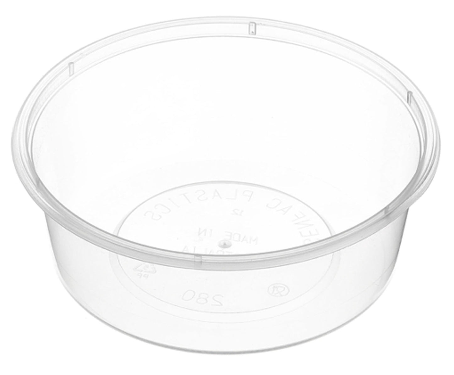 280ml/440ml/500ml/600ml/700ml/850ml Genfac Plastic Round Container