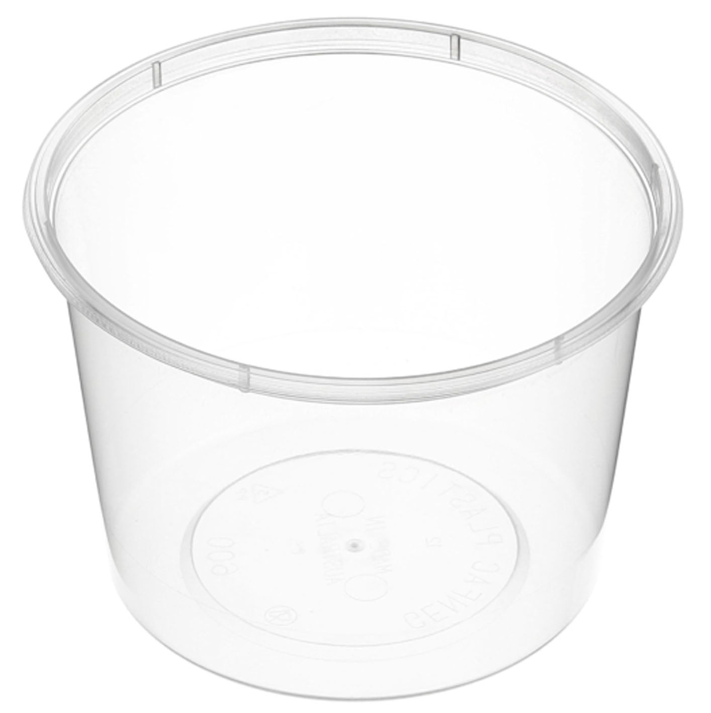 280ml/440ml/500ml/600ml/700ml/850ml Genfac Plastic Round Container