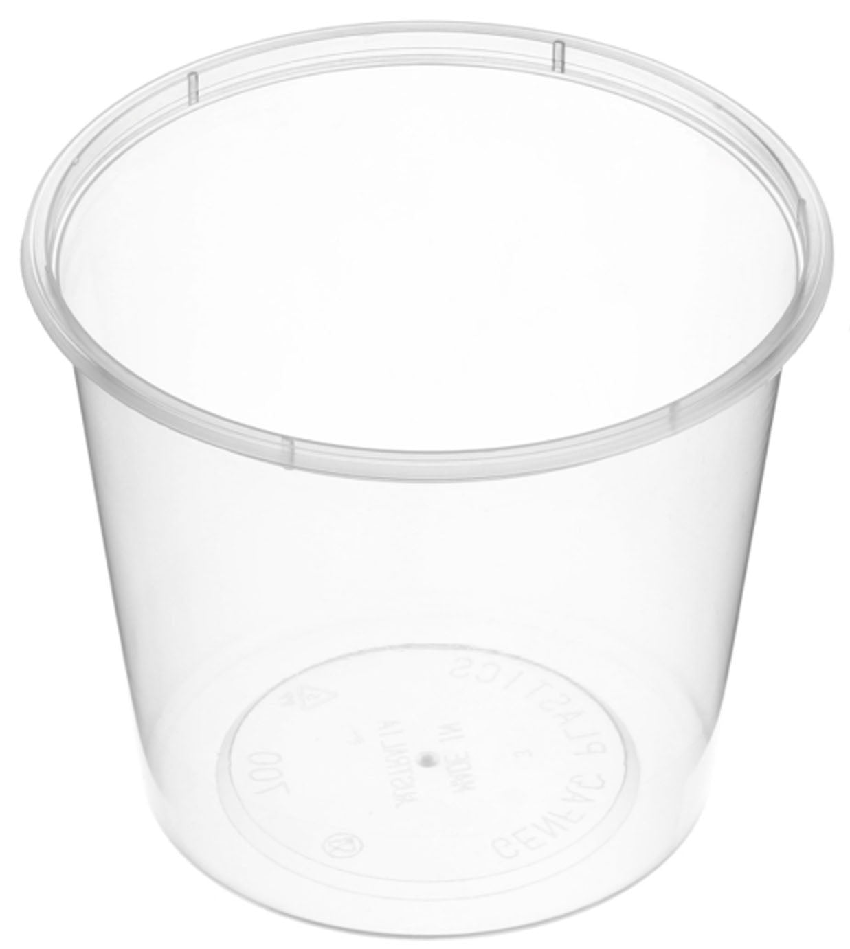280ml/440ml/500ml/600ml/700ml/850ml Genfac Plastic Round Container