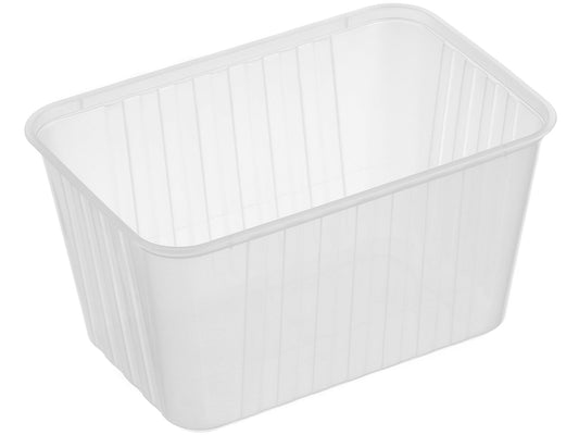 1500ml Genfac Rectangular Ribbed Container