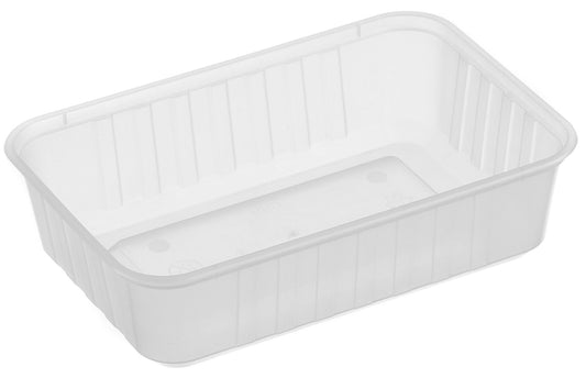 680ml Genfac Rectangular Ribbed Container (3 Colors)