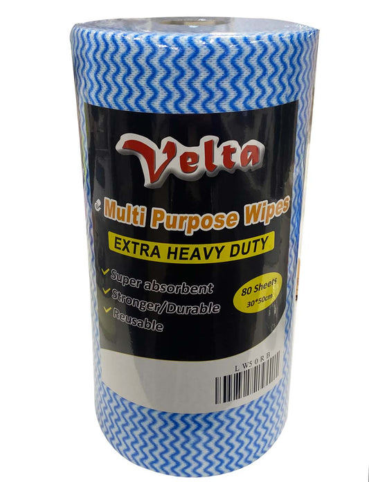 Extra Heavy Duty wipes Roll Blue 80 Sheets