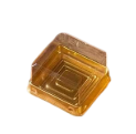 Plastic Mini Gold base with dome lid D/70mm x 50mmH