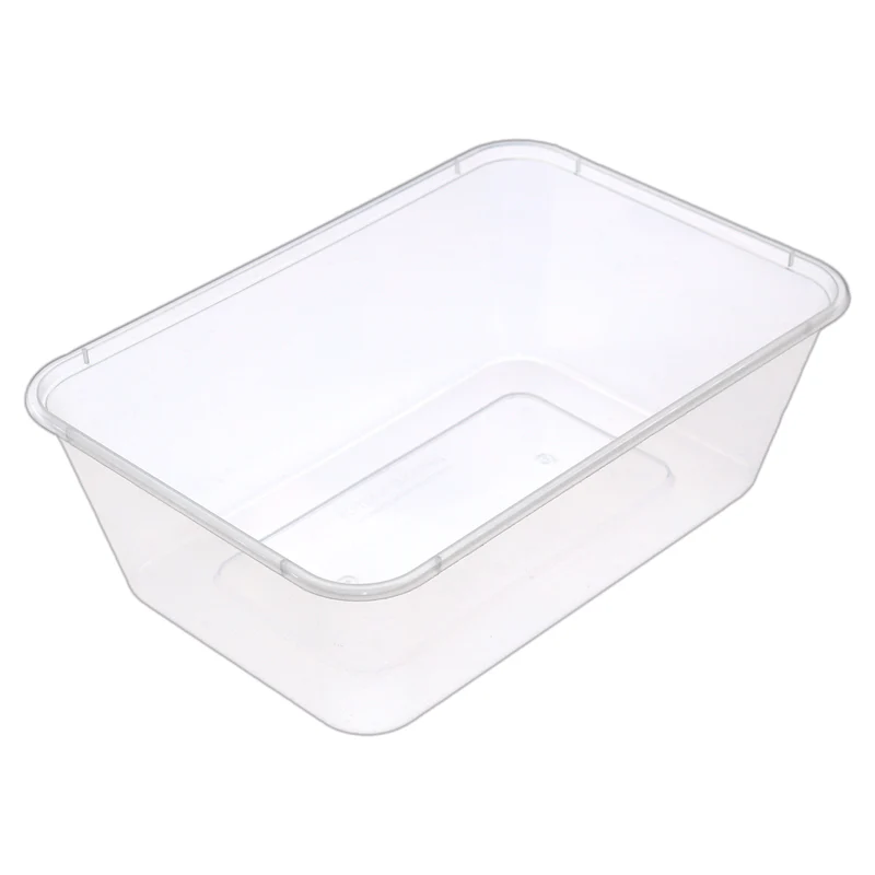 TPC 750ml Rectangular Container Clear/Black