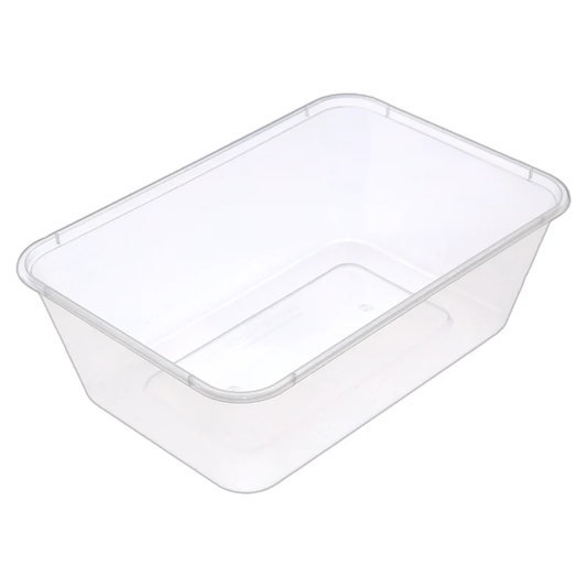 TPC 750ml Rectangular Container Clear/Black
